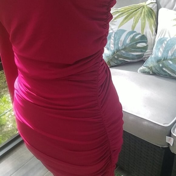 Victoria Secret red mini dress one shoulder Size XS - Picture 3 of 6
